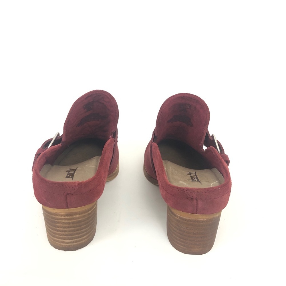 Earth Size 7 Denton Red Suede Studs Stars Mule - Picture 4 of 6
